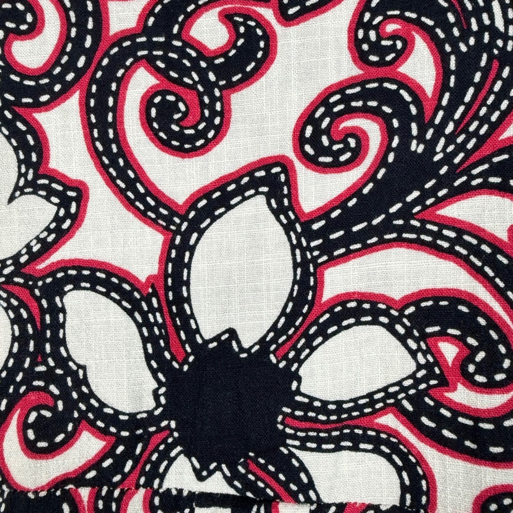 Susan Graver Pura Floral Navy/Pink/White Button Down Rayon/LinenShirt 2X - Picture 7 of 7